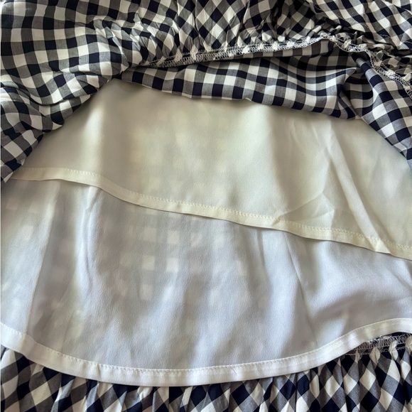 J Crew Gingham Midi Skirt - High Low Ruffle - size small - Picture 5 of 8